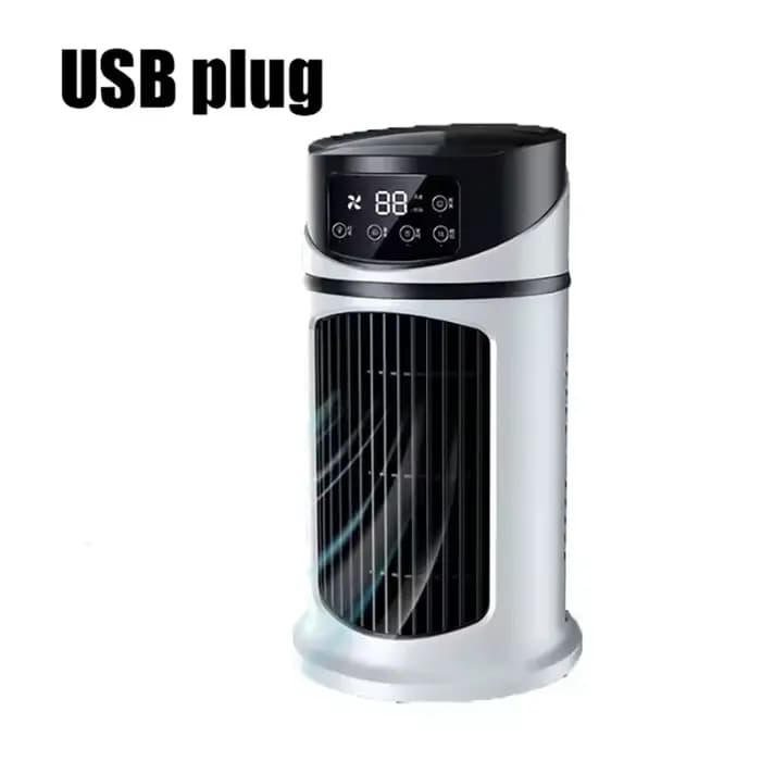 Refroidisseur évaporatif silencieux réglable à 6 vitesses, ventilateur humidificateur portable pour 