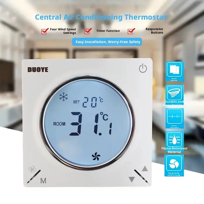 Contrôleur de température intelligent Wi-Fi pour climatisation centralisée, panneau de commande numé