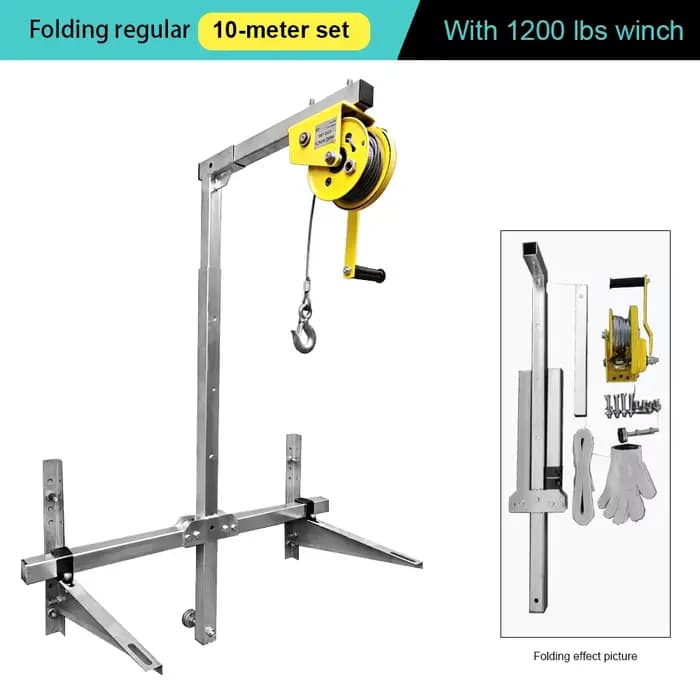 Support de levage de climatiseur de grue pliable, support de Machine de levage léger, outil aérien, 