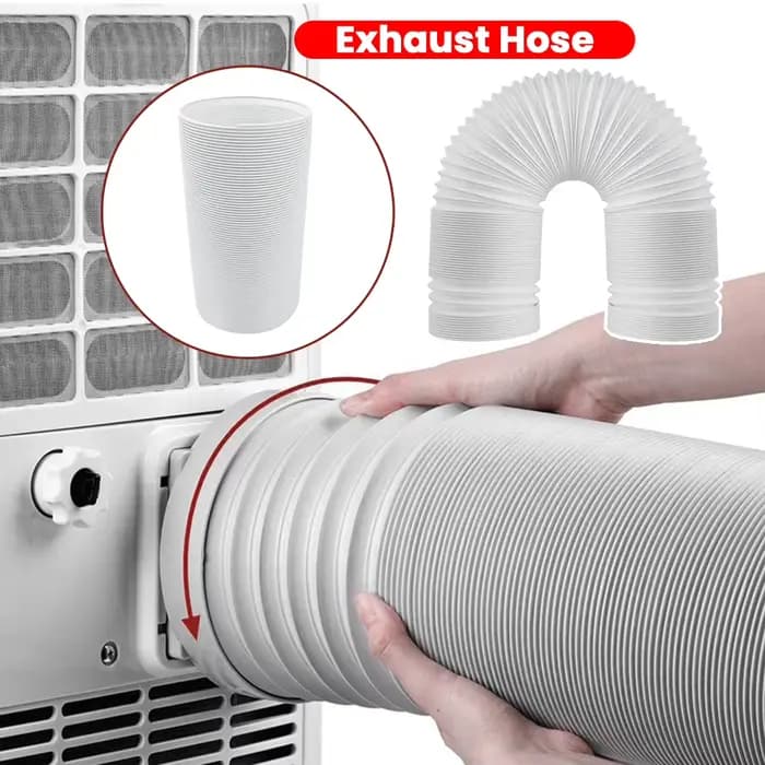 Tuyau d'évacuation flexible pour climatiseur portable 1,5/2 mètres, 130/150 mm, accessoire de tuyau d'aération pour climatiseur, installation facile, design moderne pour la maison