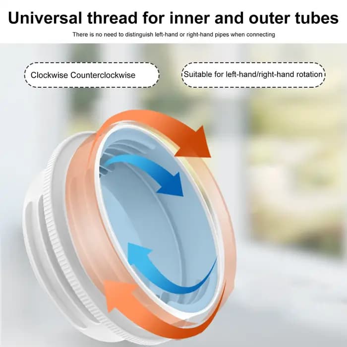 Connecteur de tuyau d'échappement de climatiseur mobile ABS 13/15CM pour homme - Accessoire universel pour ventilation efficace et installation facile