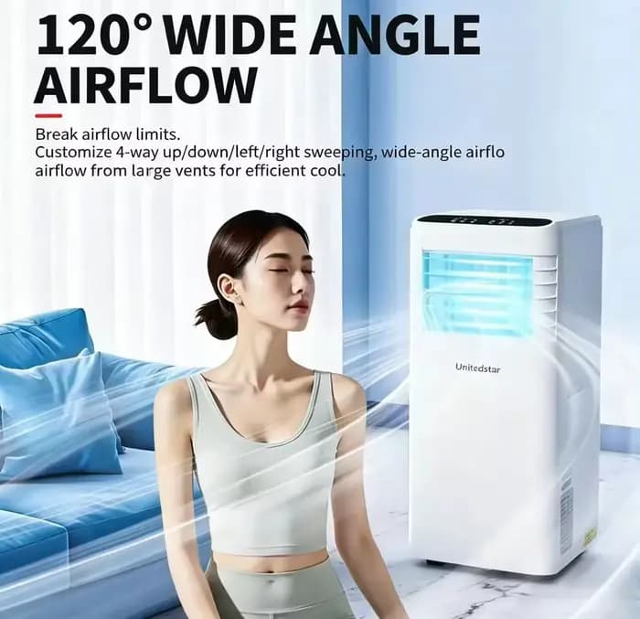 Climatiseur Portable 12000 Btu avec Fonction de Deshumidification pour Maison et Bureau Rafraichissement Polyvalent