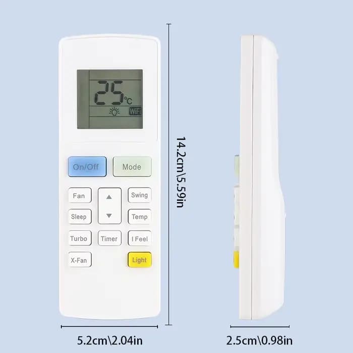 Télécommande YAW1F pour climatiseurs GREE Montana Daitsu Hiyasu - Fonction minuterie - Interface intuitive - Matériau ABS de haute qualité - Compatible avec divers modèles