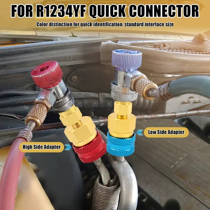 Connecteurs rapides pour climatiseur, 2 pièces, adaptateurs R1234YF/R12 à R134A, raccords pour climatisation automobile, outils automobiles