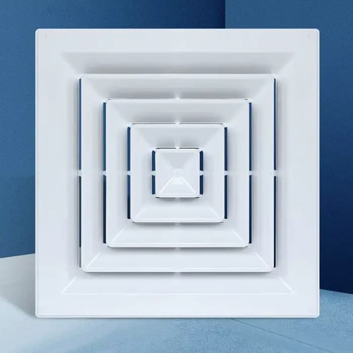 Diffuseur de plafond carré ventilateur conduit Ventilation gril couverture climatisation sortie évent