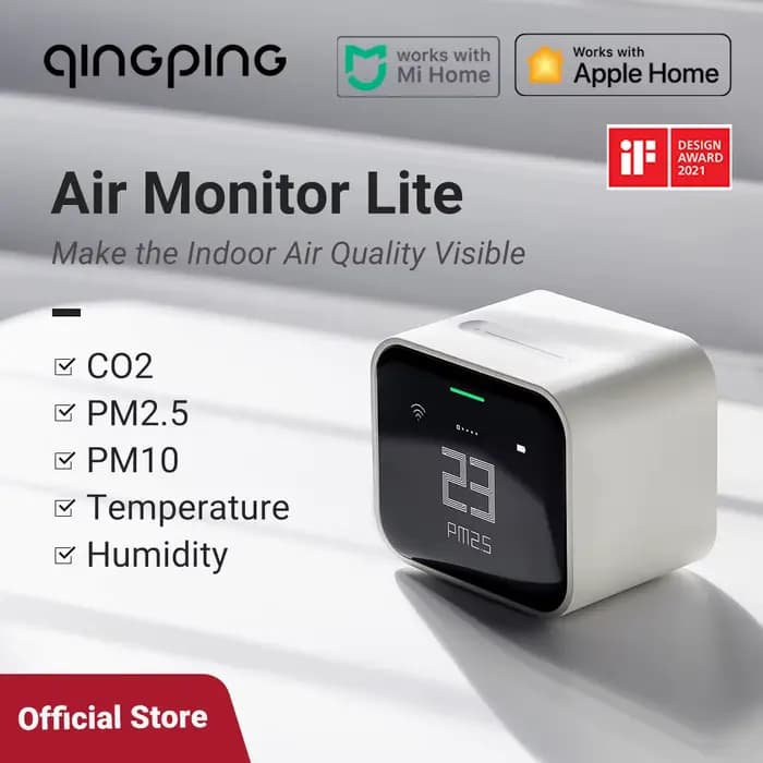 Qingping 5in1 Apple HomeKit Compatible WiFi moniteur de qualité de l'air