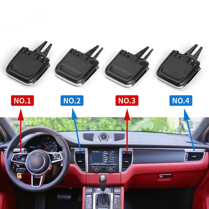 Kit de réparation de curseur de clip de grille d'aération de climatisation de console avant de voiture