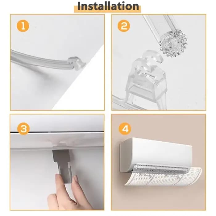 Déflecteur Universel Mural Anti-Courant d'Air Direct pour Climatiseur Guide d'Air Froid Convient Tous Les Climatiseurs Muraux Installations Faciles Pour Une Climatisation Contrôlée