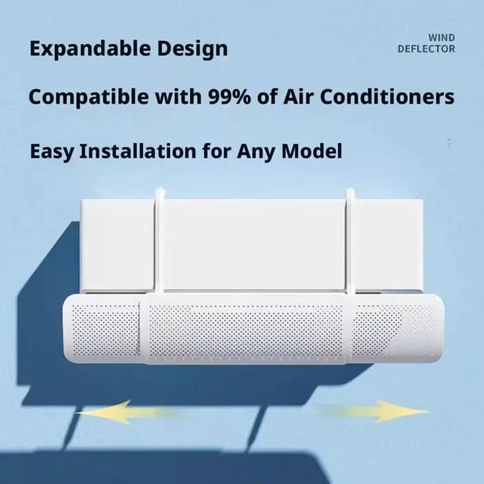 Déflecteur de vent anti-courant direct pour climatiseur mural guide de sortie d'air suspendu ajustement personnalisé pour chambre bureau et résidence