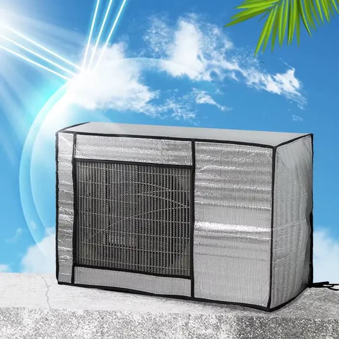 Housse de climatiseur en papier d'aluminium – Protecteur anti-poussière pour pare-soleil toutes saisons pour AC extérieur