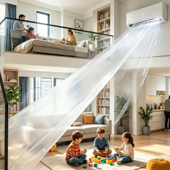 Tuyau d'évacuation flexible pour climatiseur portable