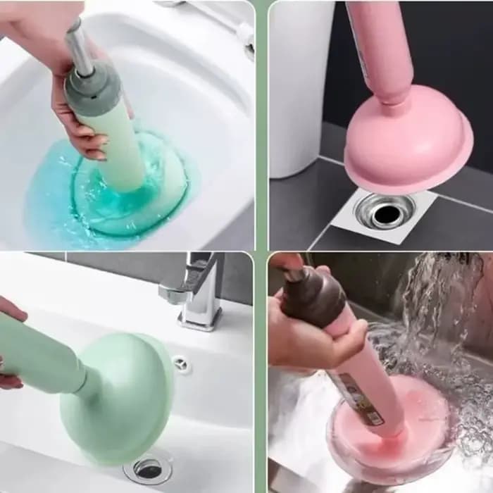Piston de toilette pompe haute pression Anti-colmatage nettoyeurs de canalisations dispositif de dragage de tuyaux pour salle de bains cuisine évier Drain fournitures de nettoyage