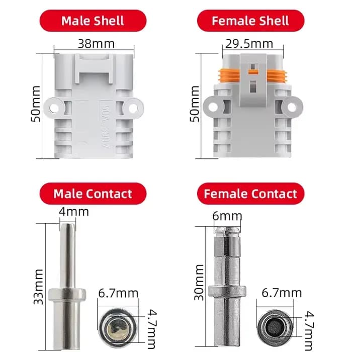 Câble étanche SFP pour climatiseur de stationnement, connecteur anti-lâche rapide 600V 8AWG, résistant à l'eau et à la poussière pour applications extérieures
