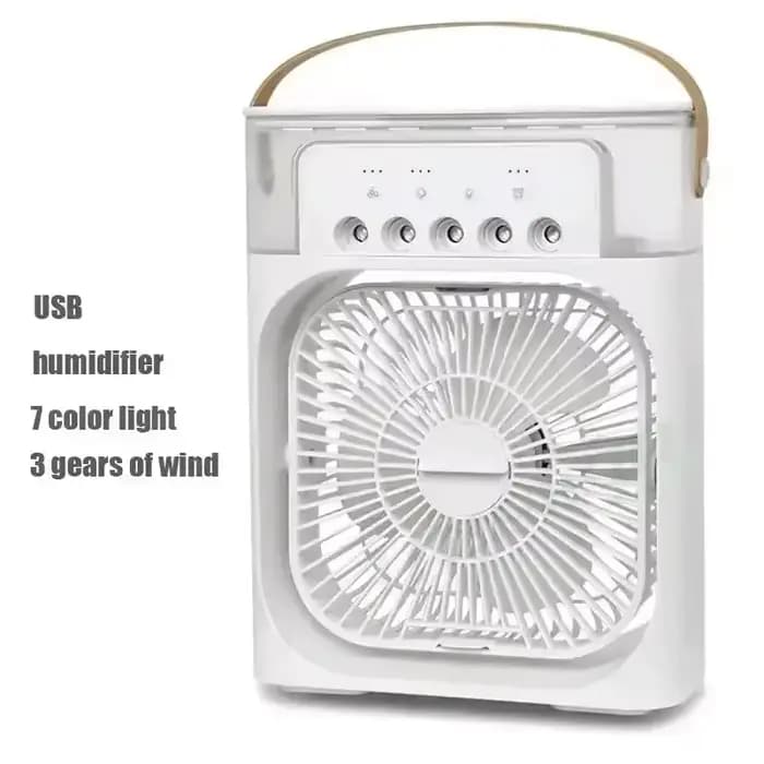 Ventilateur Rafraîchissant et Climatiseur Portable pour la Maison avec Veilleuse LED et Humidificateur