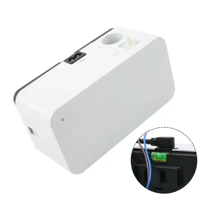Pompe de drainage des condensats de climatisation à levage de 12 mètres avec moteur DC silencieux et gaine en silicone pour un fonctionnement stable