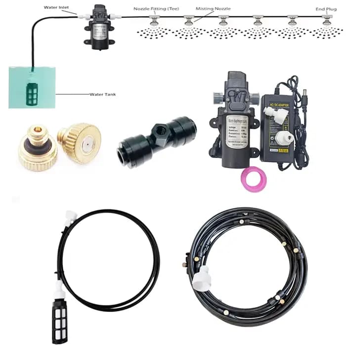 Système de refroidissement par brumisation avec kit de filtre de pompe