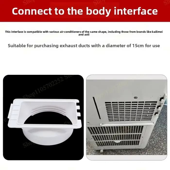 Adaptateur de tuyau d'évacuation universel pour climatiseur mobile 15 cm – Accessoire de remplacement pour unité principale