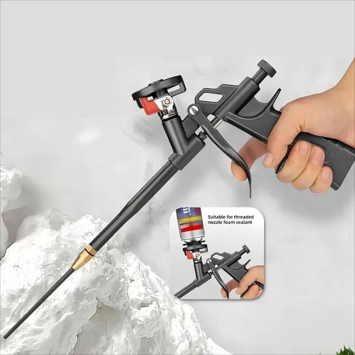 Pistolet à mousse professionnel pour joints en mousse longue poignée pompe à gâchette facile à nettoyer pour bricolage et plomberie