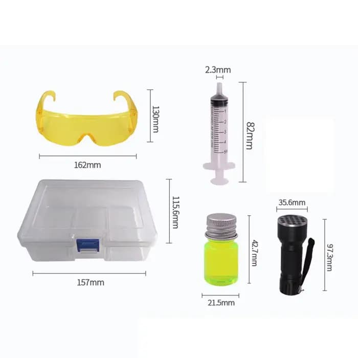 Kit d'outils fluorescents pour réparation de Test de fuite de climatisation
