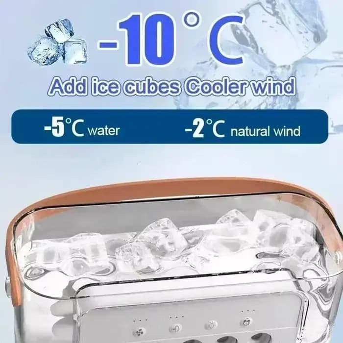 Ventilateur portable 3 en 1 multifonctionnel climatiseur humidificateur veilleuse LED pour bureau maison déplacement fraicheur confort