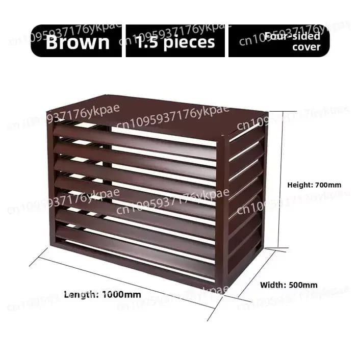 Housse de protection extérieure pour climatiseur en alliage d'aluminium