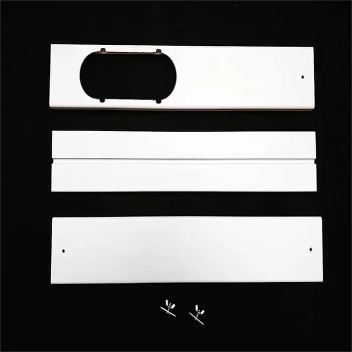 Plaques de tuyau d'accès à la fenêtre pour climatisation en PVC et polypropylène blancs pour maintenir la fraîcheur et l'étanchéité des fenêtres coulissantes