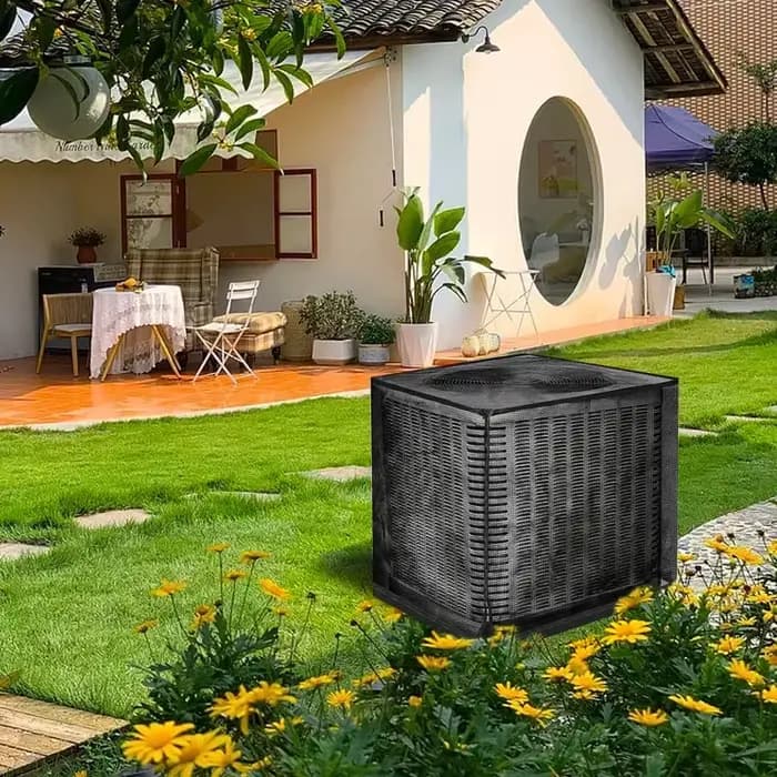 Housse de climatiseur en velours pour protection contre la saleté et l'esthétique extérieure maison occasions spéciales