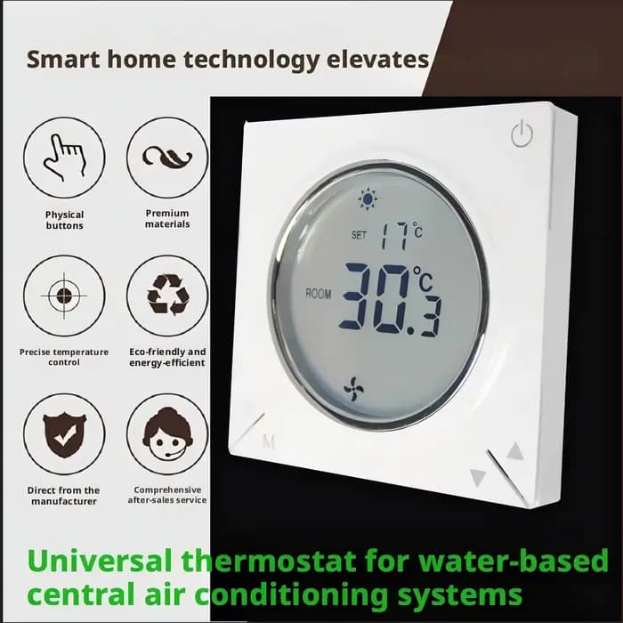 Contrôleur de Température Intelligente Wi-Fi Pour Climatisation Centralisée Panneau De Commande Numérique Pour Ventilo-Convecteur Régulateur D'Air Intérieur Occasions Spéciales Maison Famille