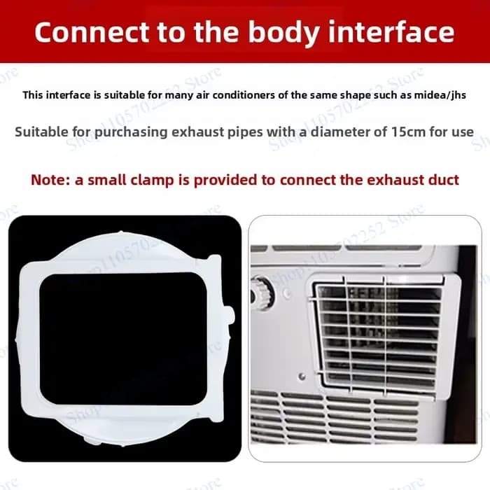Adaptateur de tuyau d'évacuation universel pour climatiseur mobile 15 cm – Accessoire de remplacement pour unité principale