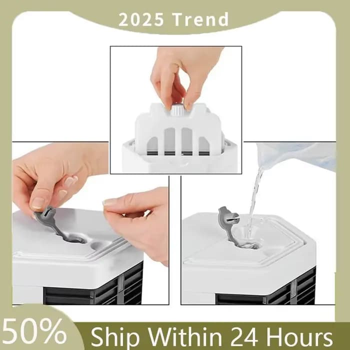 Mini climatiseur portable essentiel refroidisseur d'air silencieux ventilateur humidificateur pour petites pièces occasions spéciales