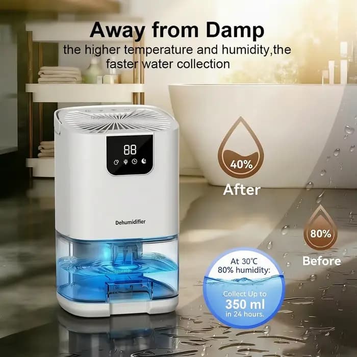 Déshumidificateur d'air 1000ML grande capacité avec veilleuse