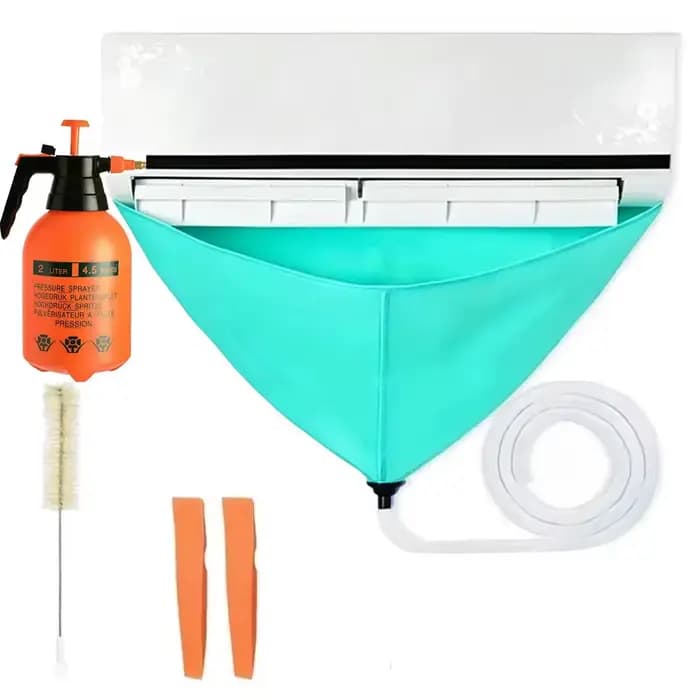 Kit de nettoyage pour climatiseur mural mini-split étanche avec tuyau d'évacuation d'eau