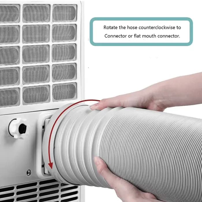 Tuyau d'évacuation flexible pour climatiseur portable 1,5/2 mètres, 130/150 mm, accessoire de tuyau d'aération pour climatiseur, installation facile, design moderne pour la maison