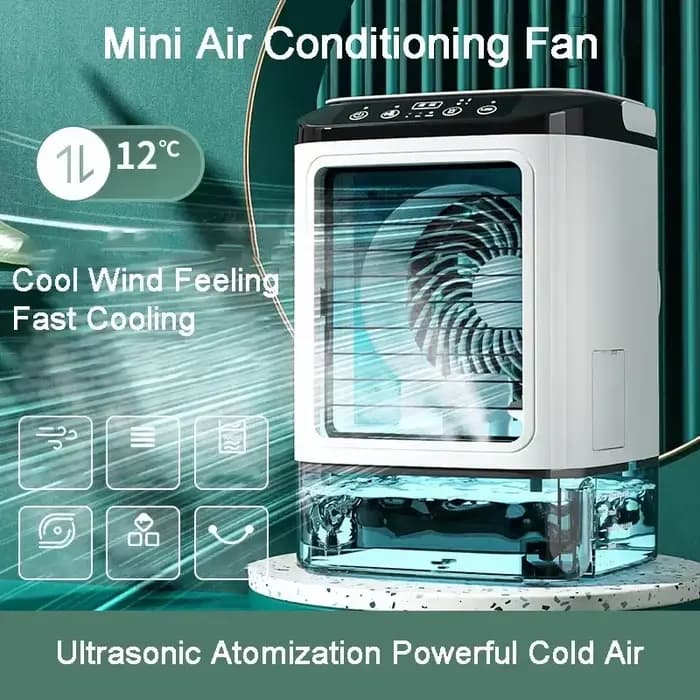 Ventilateur de bureau portable durable avec double pulvérisation ultrasonique