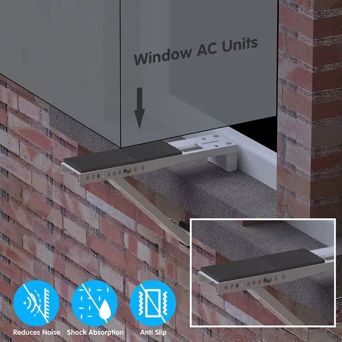Support de climatiseur de fenêtre sans perçage, support de climatiseur portable extérieur sans perfo