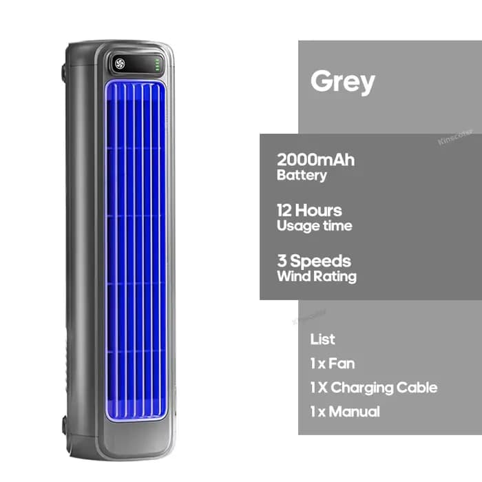 KINSCOTER ventilateur de climatiseur Portable 2000mAh ventilateur de tour de bureau silencieux venti