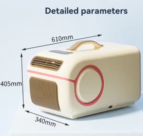 Climatiseur Portable Compact Mini Déshumidificateur Fonctionnel pour Camping Refroidisseur d'Air pour Petits Espaces Usage Maison Voiture Garage RV