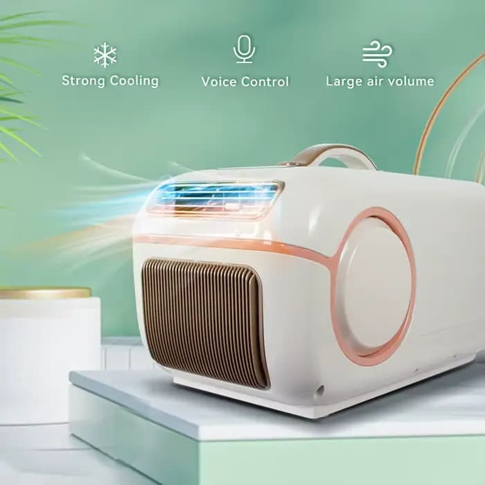 Climatiseur Portable Compact Mini Déshumidificateur Fonctionnel pour Camping Refroidisseur d'Air pour Petits Espaces Usage Maison Voiture Garage RV