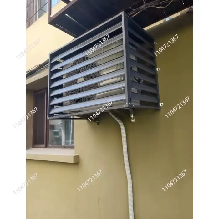 1 pièce Housse de protection extérieure pour unité de climatisation, protection contre la pluie et le soleil, en alliage d'aluminium