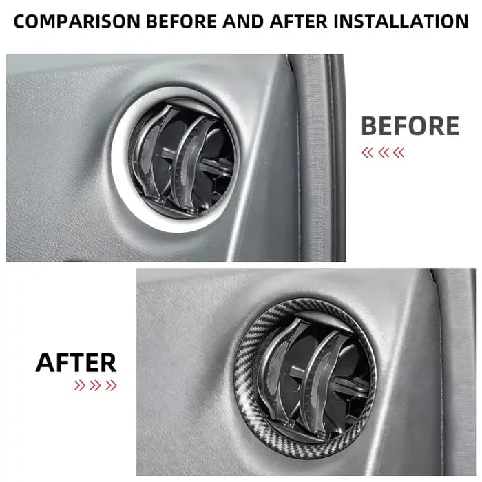 Lot de 2 caches de cadre de sortie d'air conditionné pour Nissan NAVARA NP300 2015-2024 2025 – Accessoires de garniture de bague de ventilation avant