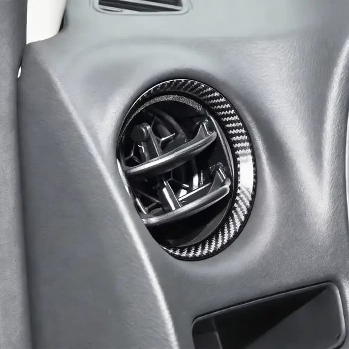 Lot de 2 caches de cadre de sortie d'air conditionné pour Nissan NAVARA NP300 2015-2024 2025 – Accessoires de garniture de bague de ventilation avant