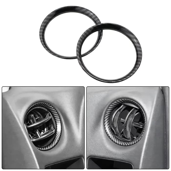 Lot de 2 caches de cadre de sortie d'air conditionné pour Nissan NAVARA NP300 2015-2024 2025 – Accessoires de garniture de bague de ventilation avant